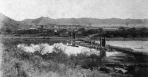 Construction of the Norval's Pont Railway Bridge